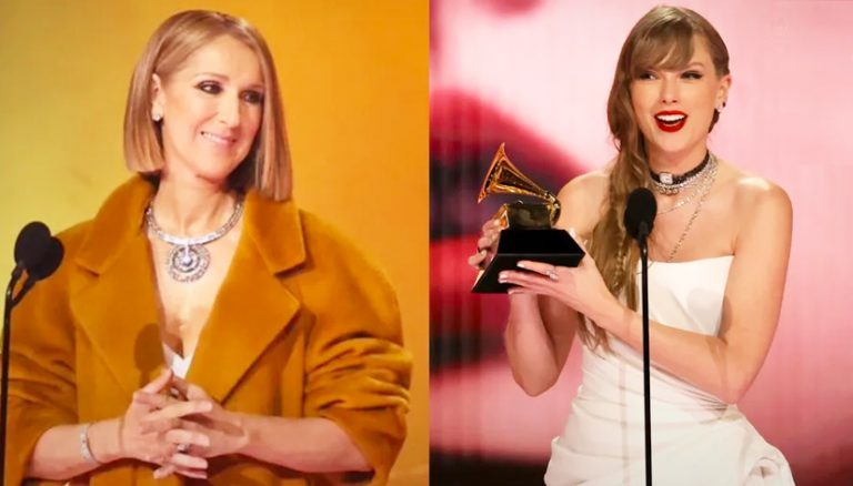 Aparitie surpriza: Celine Dion i-a inmanat Premiul Grammy lui Taylor Swift