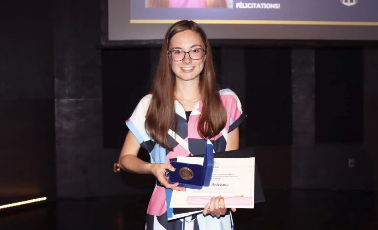 Andra Ardeleanu, Médaille académique du Gouverneur général du Canada